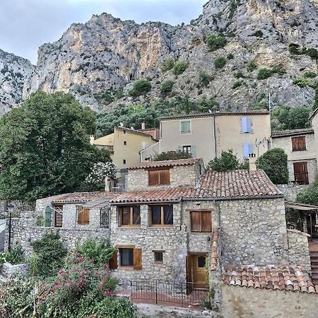 Studio Vue Sur La Roche, Au Calme Moustiers #1 Apartment Bagian luar foto